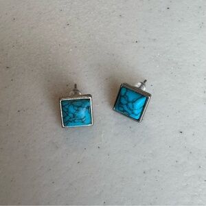 Turquoise‎ Square Stud Earrings